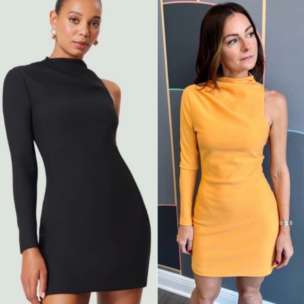 NEW Elliatt $228 One-Shoulder Marigold Dress size S
